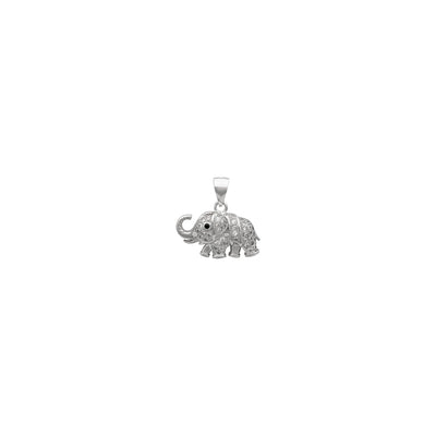 Icy Elephant Pendant (Silver) front - Lucky Diamond New York