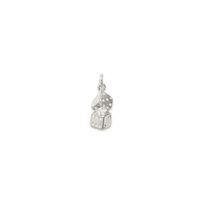 Pair of Dice Charm (Silver) front - Lucky Diamond - New York