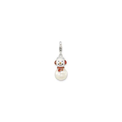 Pearly Snowman Charm (Silver) front - Lucky Diamond - New York