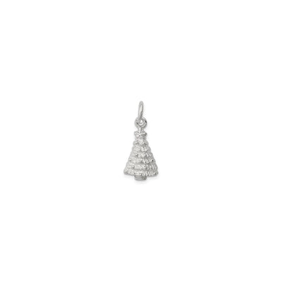Textured Christmas Tree Pendant (Silver) front - Lucky Diamond - New York