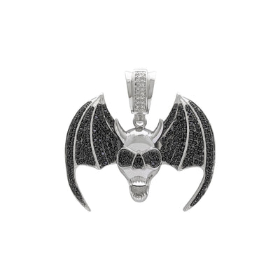 Winged Demon Skull Pendant (Silver) front - Lucky Diamond - New York