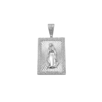 Virgin Mary White Pendant (Silver) Lucky Diamond New York