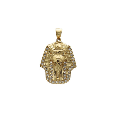 Zirconia Pharaoh Head Pendant (14K) Lucky Diamond New York