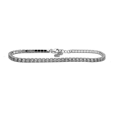 Zirconia Tennis Bracelet (Silver) Lucky Diamond New York