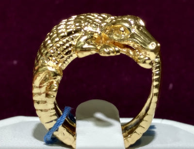 Alligator Men's Ring 14K/18K - Lucky Diamond 恆福珠寶金行 New York City 169 Canal Street 10013 Jewelry store Playboi Charlie Chinatown @luckydiamondny 2124311180