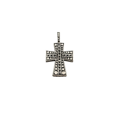 Antique Finish Ancient Cross Pendant (Silver) Lucky Diamond - New York