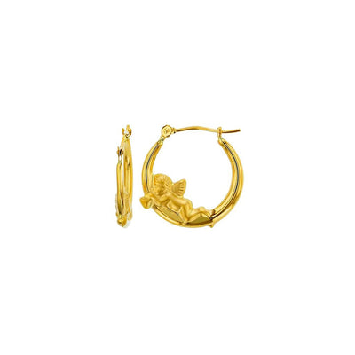 Angel Hoop Earrings (14K) - Lucky Diamond
