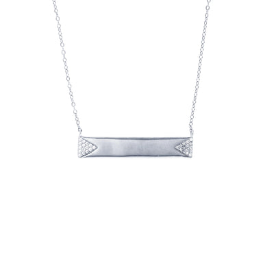 High Polished Bar Necklace (Silver) - Lucky Diamond