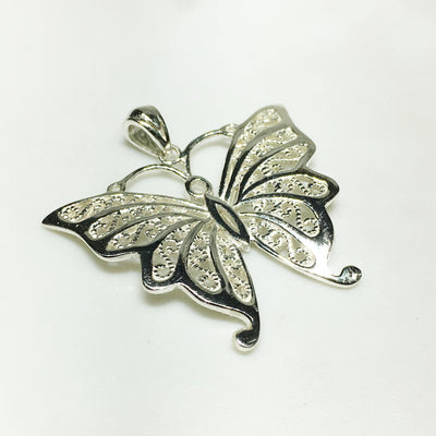 Butterfly Pendant (Silver) - Lucky Diamond