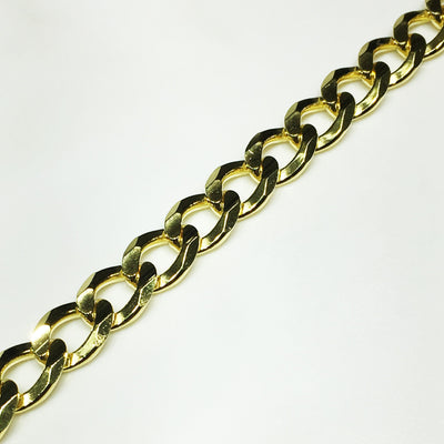 Flat-Link Cuban Chain Silver (Yellow) - Lucky Diamond