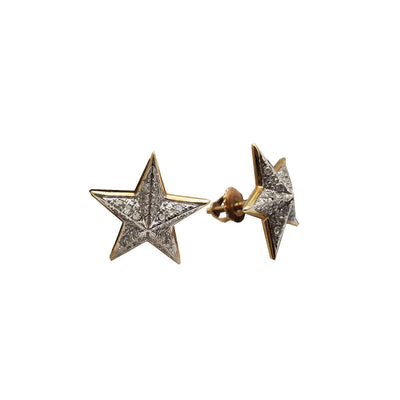 Diamond Star Stud Earrings (10K) - Lucky Diamond