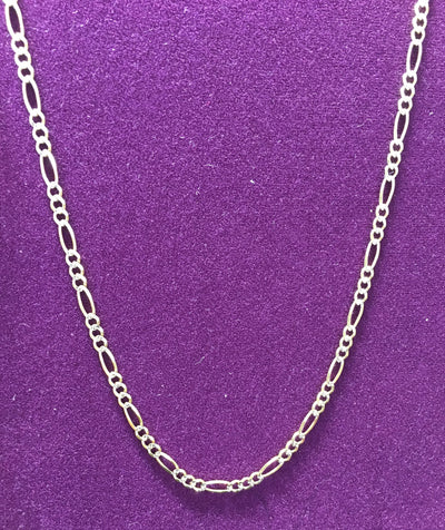 Two-Tone Figaro Chain 10K Solid - Lucky Diamond
