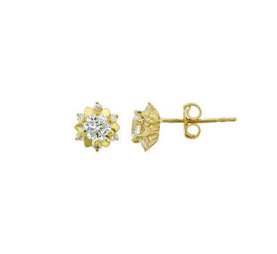 Flower Earrings(14K) - Lucky Diamond