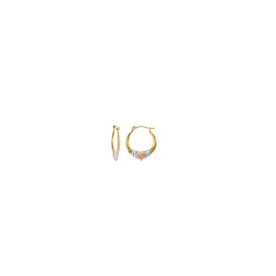 Tricolor Hoop Earrings (14K) - Lucky Diamond