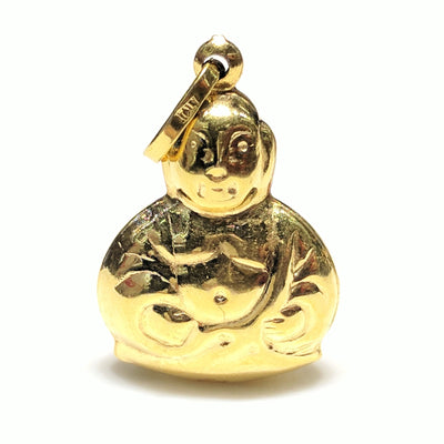 Mini Buddha Pendant 14K Gold - Lucky Diamond