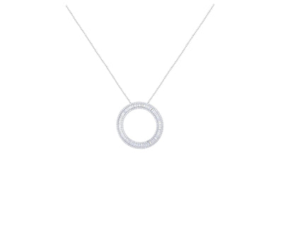 Open Circle Necklace (Silver) - Lucky Diamond