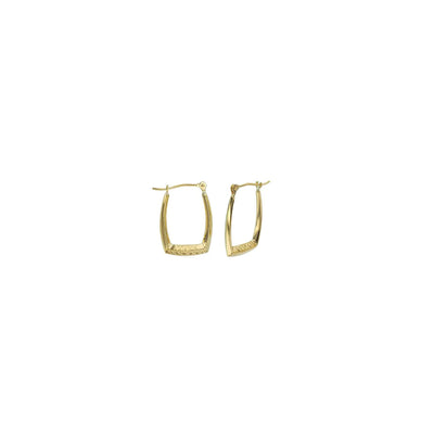 Rectangular Hoop Earrings (14K) - Lucky Diamond