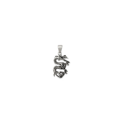 Antiqued Azure Dragon Pendant (Silver) front - Lucky Diamond - New York