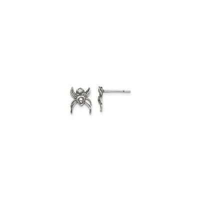 Antiqued Spider CZ Post Earrings (Silver) main - Lucky Diamond - New York