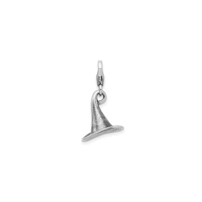Antiqued Witch Hat Charm (Silver) front - Lucky Diamond - New York