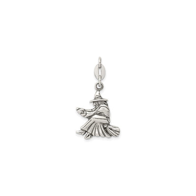 Antiqued Witch Pendant (Silver) front - Lucky Diamond - New York