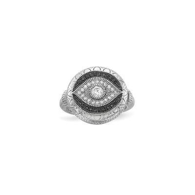 Bejeweled Evil Eye Ring (Silver) main - Lucky Diamond - New York