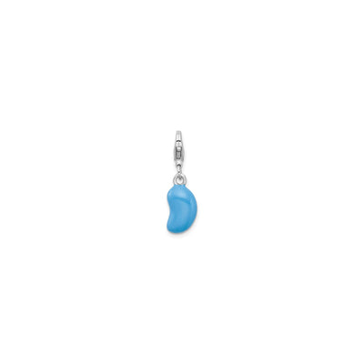 Blue Jelly Bean Pendant (Silver) front - Lucky Diamond - New York