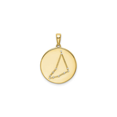 Capricorn Zodiac Constellation Medal (Silver) front - Lucky Diamond - New York