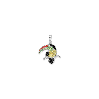 Colorful Toucan Bird Pendant (Silver) front - Lucky Diamond - New York