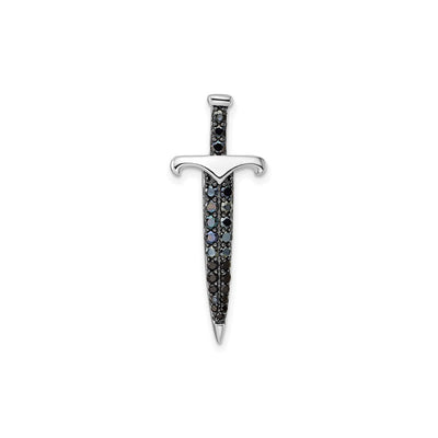 Dark Gemstones Sword Pendant (Silver) front - Lucky Diamond - New York