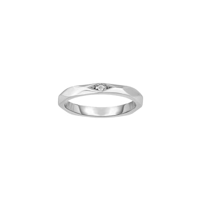 Diamond Accented Wave Ring (Silver) main - Lucky Diamond - New York