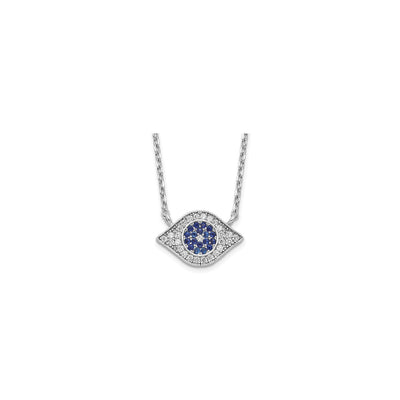 Iced-Out Evil Eye Necklace (Silver) main - Lucky Diamond - New York