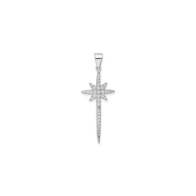 Iced-Out North Star Pendant (Silver) front - Lucky Diamond - New York