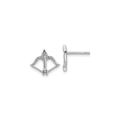Icy Bow and Arrow Stud Earrings (Silver) main - Lucky Diamond - New York