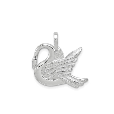 Majestic Swan Pendant (Silver) front - Lucky Diamond - New York