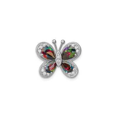 Mystic Fire Butterfly Pendant (Silver) front - Lucky Diamond - New York