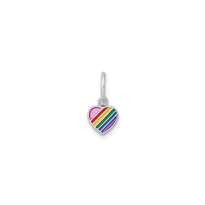 Rainbow Heart Pendant (Silver) front - Lucky Diamond - New York