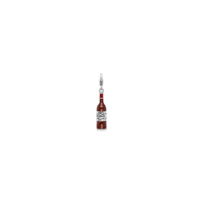 Red Wine Bottle Enamel Pendant (Silver) main - Lucky Diamond - New York