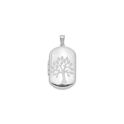 Tree of Life Rectangular Photo Locket (Silver) main - Lucky Diamond - New York