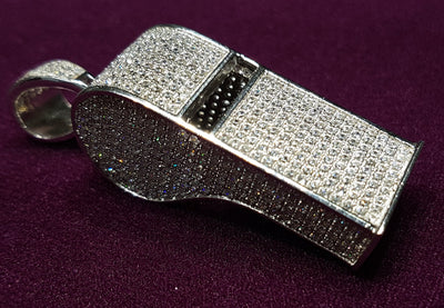 Whistle Pendant CZ Silver - Lucky Diamond